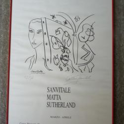 Grande Affiche Lithographiée SANVITALE Galerie d'Art Galleria Ars