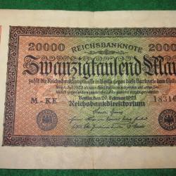 Allemagne  billet de 20000 Mark 1923