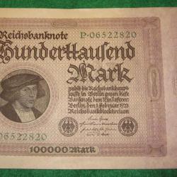 Allemagne  billet de 100000 Mark 1923
