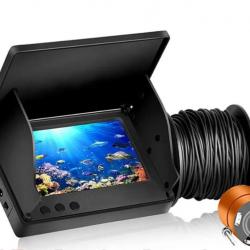 Caméra de pêche sous-marine, détecteur de poisson, LCD, 1080p, 220°, 9h d'autonomie