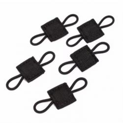 Lot de 5 attaches élastiques tactique molle noire