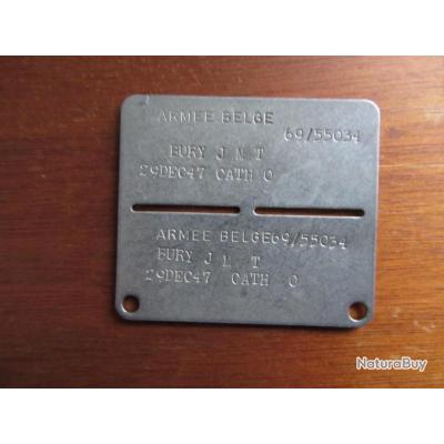 PLAQUE D’IDENTIFICATION MILITAIRE  EK  D’UN MEMBRE DE LA DIRECTION DES Transports De La Wehrmacht Ou Hauptverkehrdirektion H V D 2