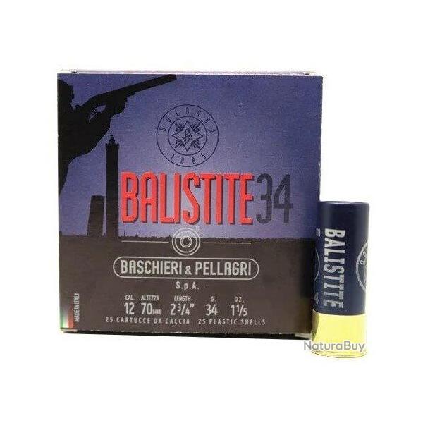 Cartouches Balistite 34 gr 12 70 B P Plomb