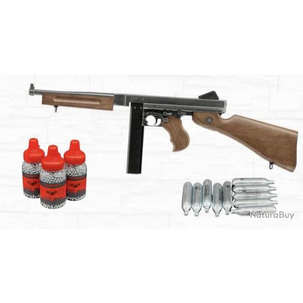 Pack prt  tirer Pistolet Legends M1A1 Legendary couleur Noir/Bois Billes acier 4.5MM (4500 Billes 