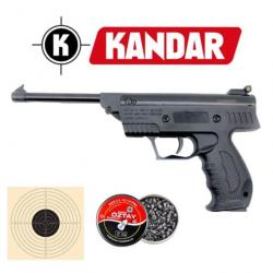 Pistolet à plombs Kandar (S3) Cal 5.5 mm + 1 x boîte de plombs + cibles  enchères 1 euro sans prix R