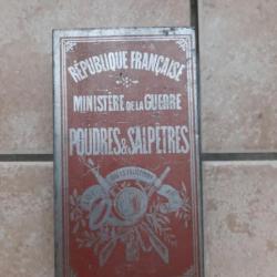 Boite à poudres&salpêtres RÉPUBLIQUE FRANÇAISE MINISTÈRE DE LA GUERRE 19ème siècle