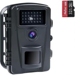 Caméra de Chasse 28MP 1080P HD Vision Nocturne 27Pcs 940nm LED 90° Avec Carte 32Go