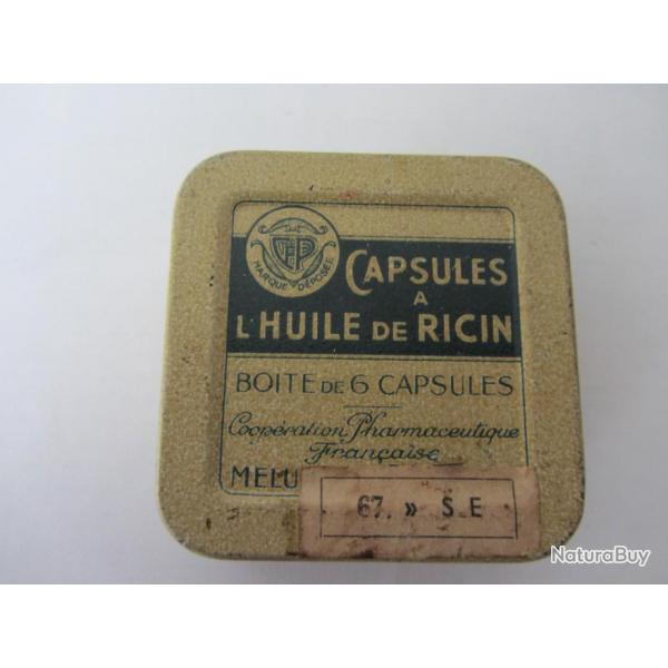 Boite tle capsules ricin 1950/60