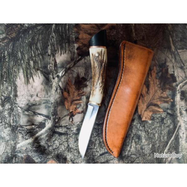 couteau de chasse artisanal bois de cerf/ bne 2
