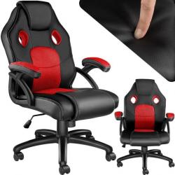 ACTI- Chaise de bureau PAUL noir/rouge Chaise452