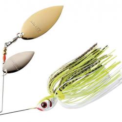 Spinnerbait Booyah Double Willow Counter Strike 10g 10g Gold Scale / Chartreuse White