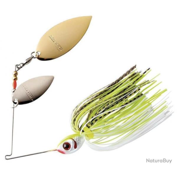 Spinnerbait Booyah Double Willow Counter Strike 10g 10g Gold Scale / Chartreuse White