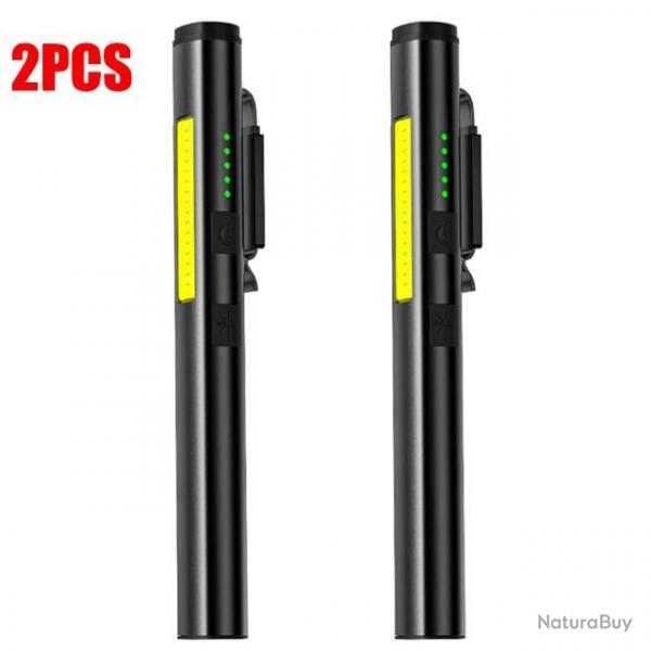 Lampe Poche 4 en 1 Laser LED UV COB, Modele: 2pcs