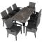 petites annonces chasse pêche : ACTI- Ensemble Table en rotin avec 8 chaises ROBERTA gris salon861