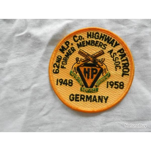 insigne badge US  62 Military Police Corp 1948 1958