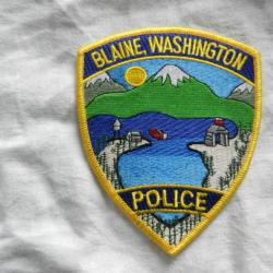 ancien insigne badge Police Blaine Washington