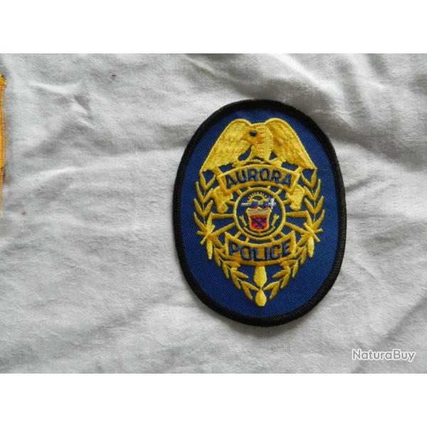 ancien insigne badge Police Aurora