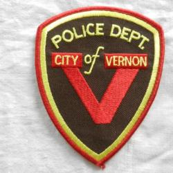 ancien insigne badge américain Police US City of Vernon