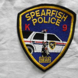 ancien insigne badge américain Police Spearfish Bear