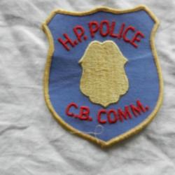 ancien insigne badge américain US H.P. Police C.B. Comm.