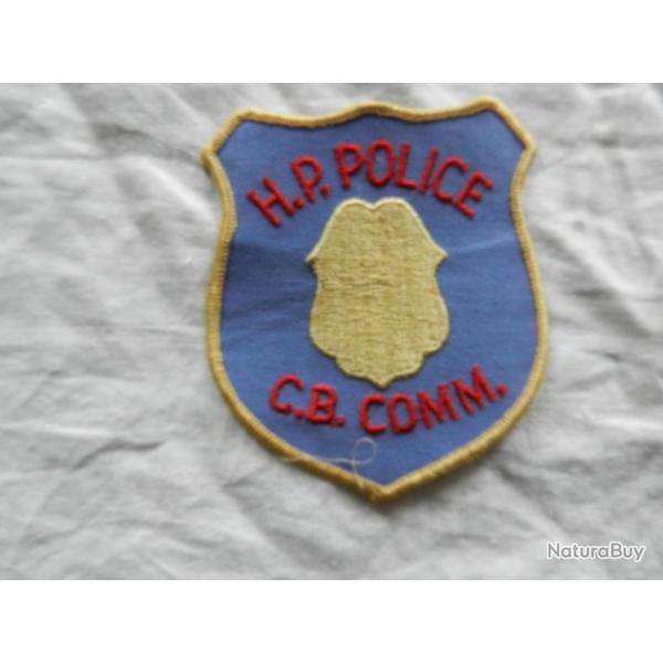 ancien insigne badge amricain US H.P. Police C.B. Comm.