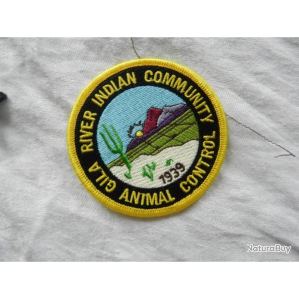 ancien insigne badge US amricain River Indian Gila Community Animal Control