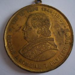 médaille PAPALE Vatican Leo XIII / Pie IX 1846-1878 Rome 51   mm   x