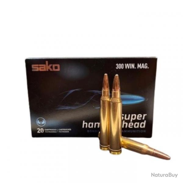 Munitions SAKO Cal.300 Win Mag SUPER HAMMERHEAD 11.7g 180gr par 20