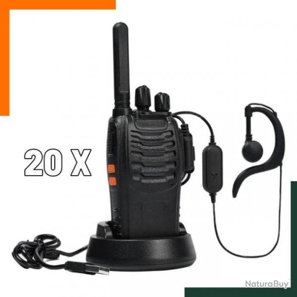 Lot de 20 talkie-walkie professionnels - Livraison gratuite et rapide