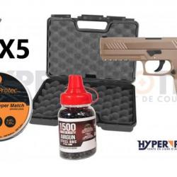 Pack Pistolet à plomb Sig Sauer P320 Tan