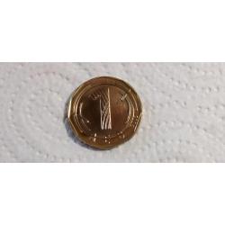 Monnaie 1 lev Bulgarie 2002 , doré à l'or fin 24 carats