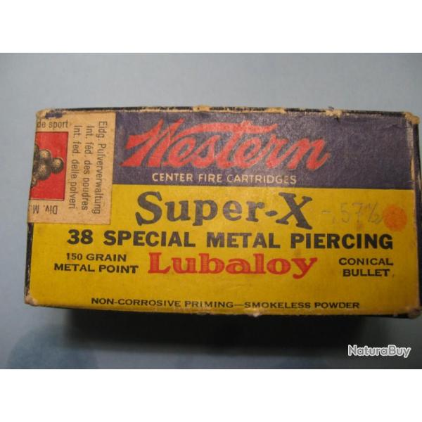 Une belle boite Western Super X 38 Spl Metal percing WCC / USA