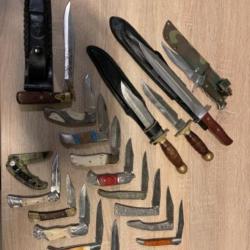 Lot couteau de chasse