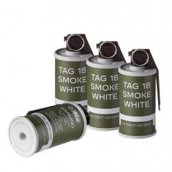 Lot de 6 grenades fumigènes ??G-18 type US M18 (blanches) - TAGInn