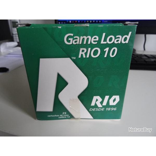 Cartouches RIO 10 Game Load Calibre 12 X 70 30 GR N6 Lot de 4 Boites de 25 = 100