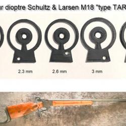 Lot de 5 tunnels pour dioptre Schultz & Larsen  M18  "type TAR" imprimés 3D