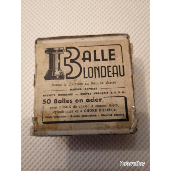 BOITE DE BALLES BLONDEAU  CALIBRE 16