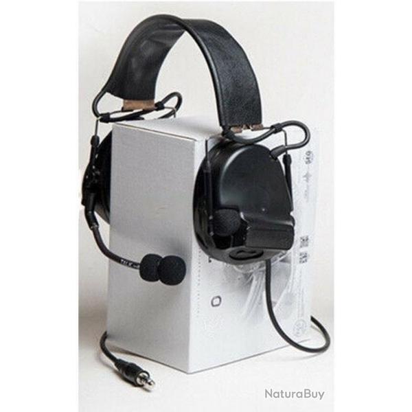 Casque Comtac 3 avec pads en silicone - Noir - FCS/FMA