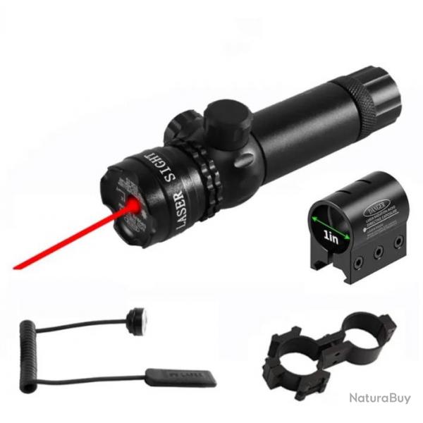 Lunette de vise laser avec interrupteur  pression, Picatinny . Laser vert ou rouge au choix. A
