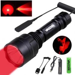 Lampe tactique de chasse vert ou rouge rechargeable led chasse airsoft ect... . A