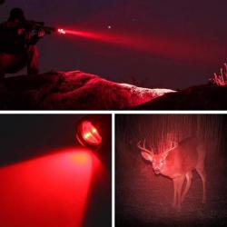 Lampe tactique de chasse vert ou rouge rechargeable led chasse airsoft ect... . B