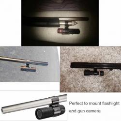 Adaptateur d'anneau réglable pour fusil de chasse,  monture lampe de poche , laser , camera. Promo d