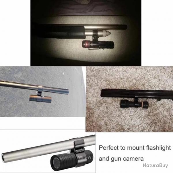 Adaptateur d'anneau rglable pour fusil de chasse,  monture lampe de poche , laser , camera. Promo d