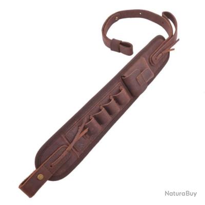 ANCIEN Étui pour fusil tissu marron et cuir - Collection