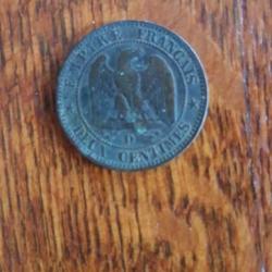 2 centime de francs 1855