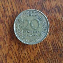 20 centime de francs 1963