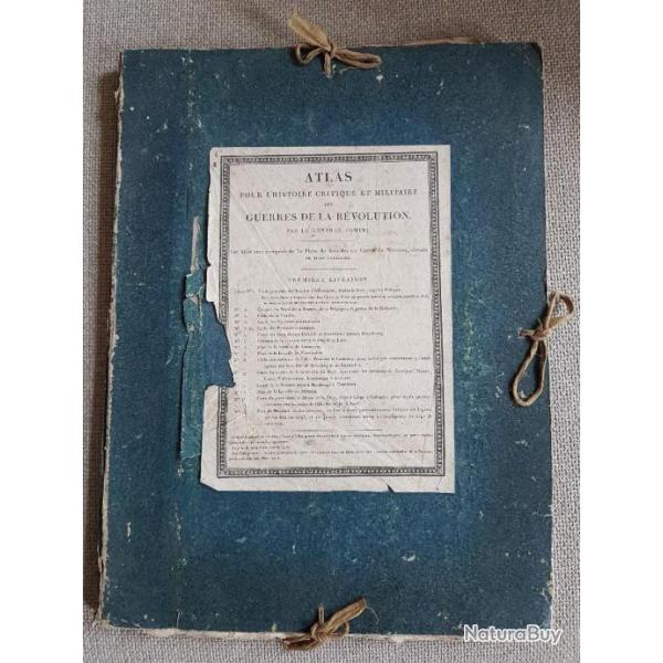 RARE Ed originale JOMINI Atlas histoire critique et militaire des guerres de la rvolution1820