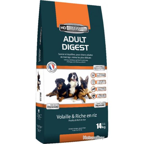 HD OPTIMUM - ADULT DIGEST, Saveur et quilibre, pour chiens adultes de tout ge