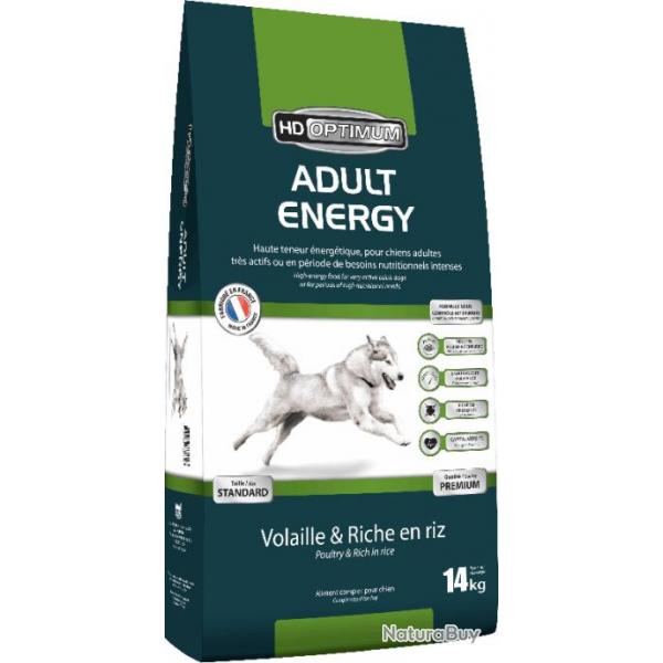 HD OPTIMUM - ADULT ENERGY, Hte teneur nergtique, pr chiens adultes actifs ou en priode de besoins