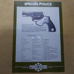 feuille A4 présentation MANURHIN SPECIAL POLICE